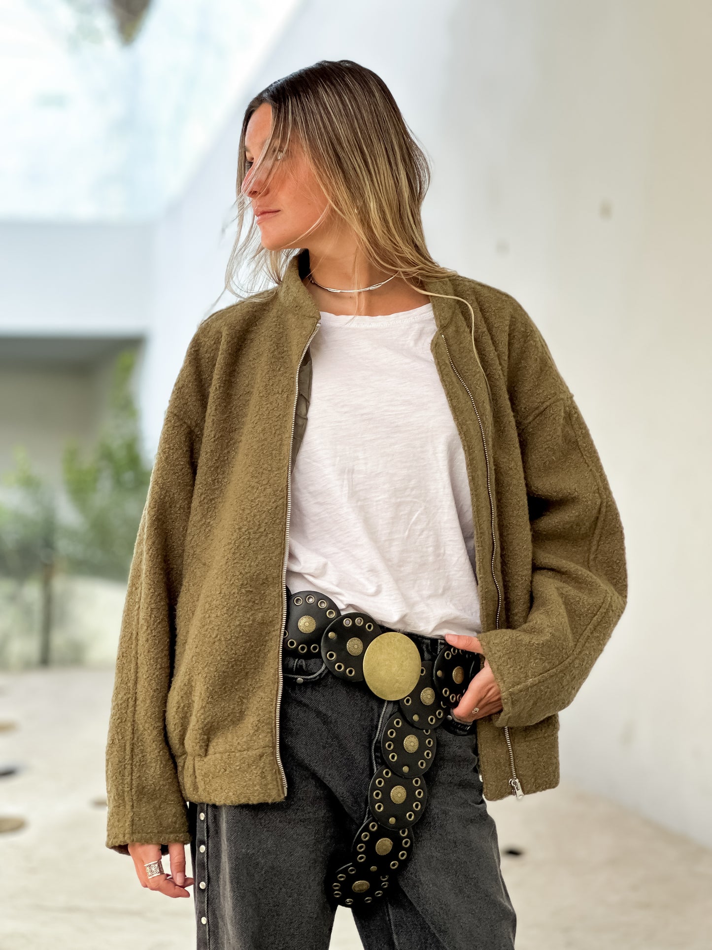 Chaqueta Bomber Pistacho