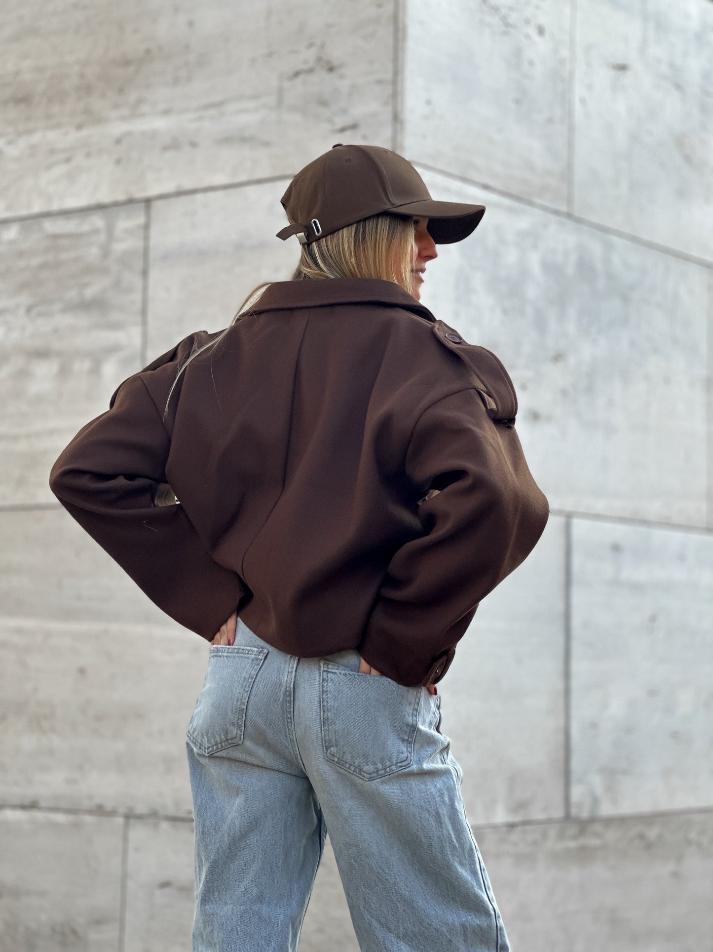 Blazer Crop Brownie