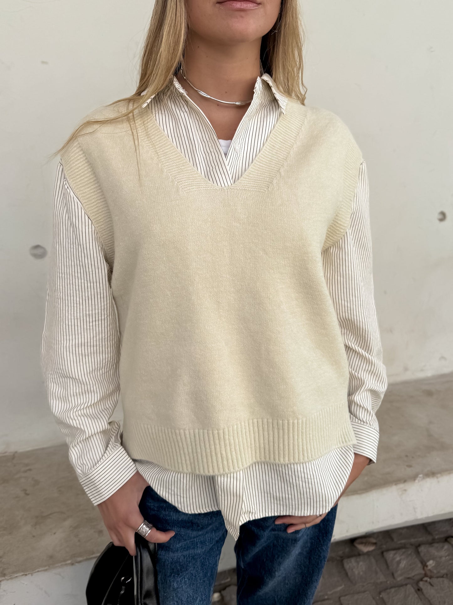 Duo Beige (Camisa +Chaleco)