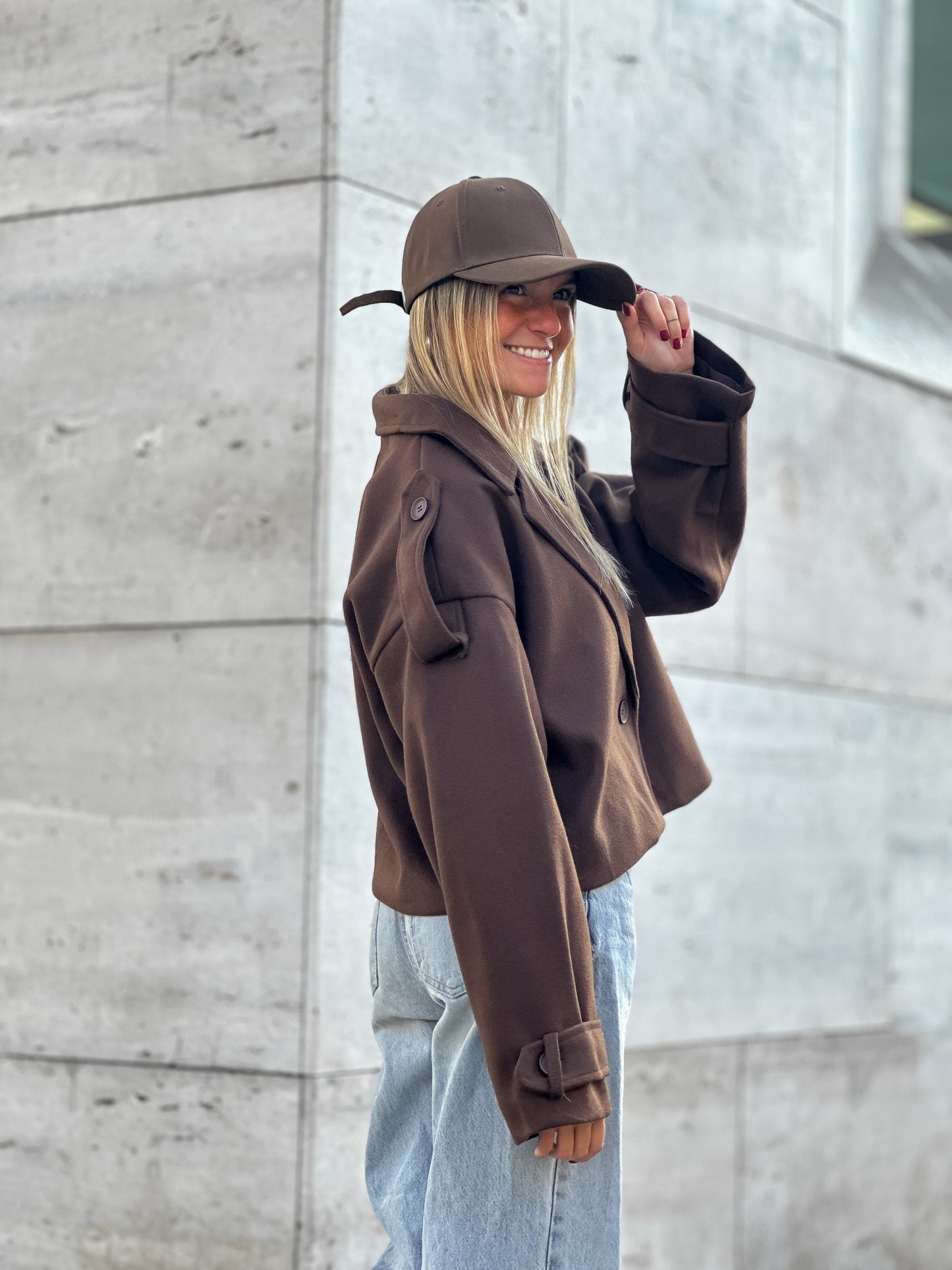 Blazer Crop Brownie