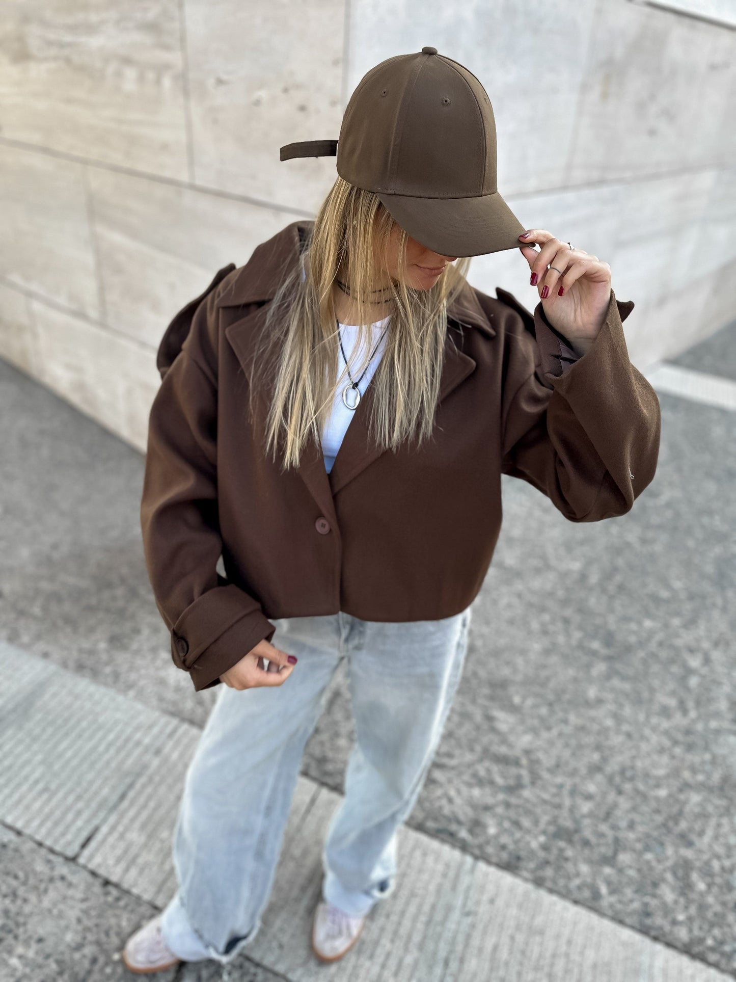 Blazer Crop Brownie