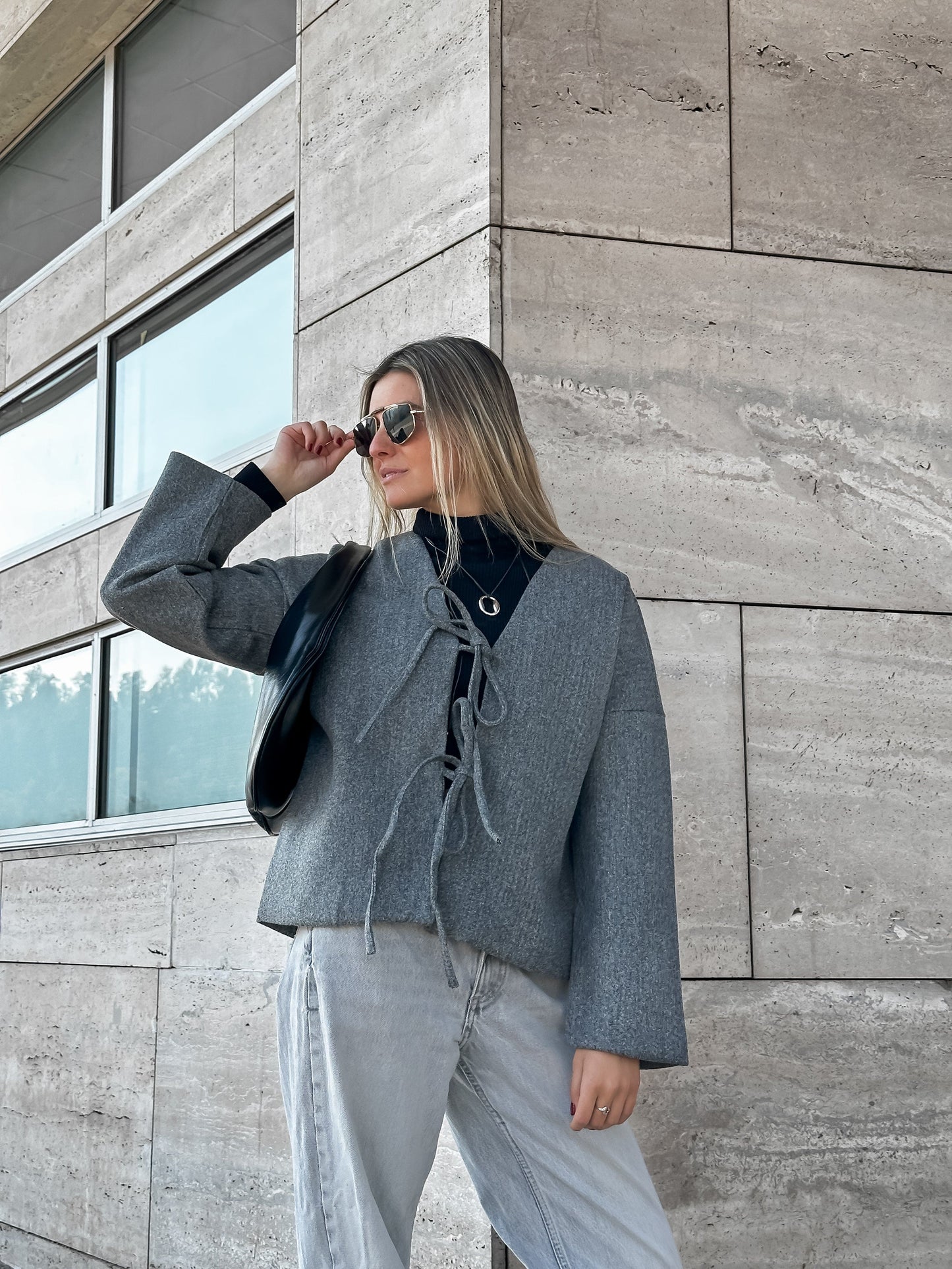 Blazer Lazo Gris