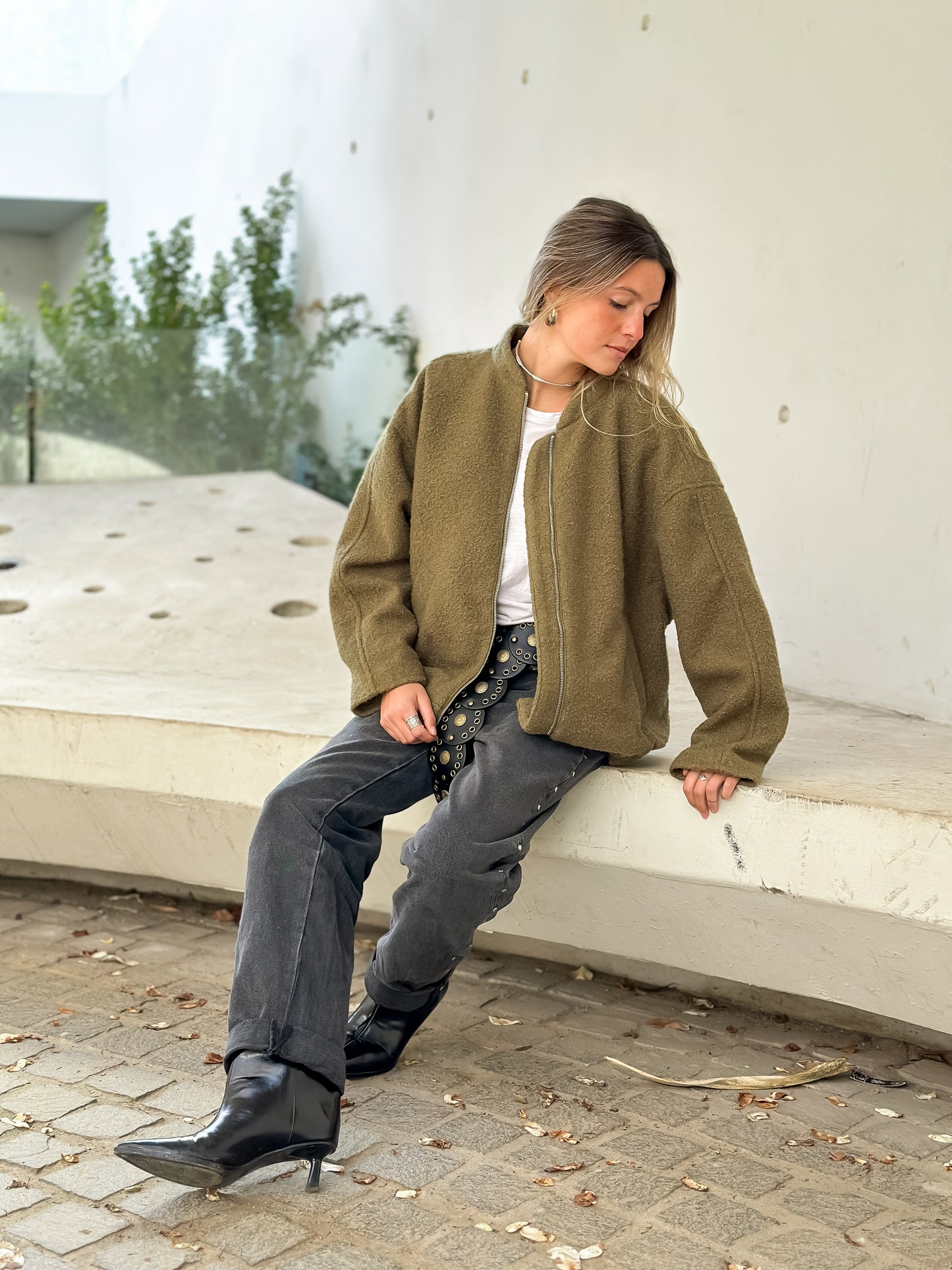 Chaqueta Bomber Pistacho