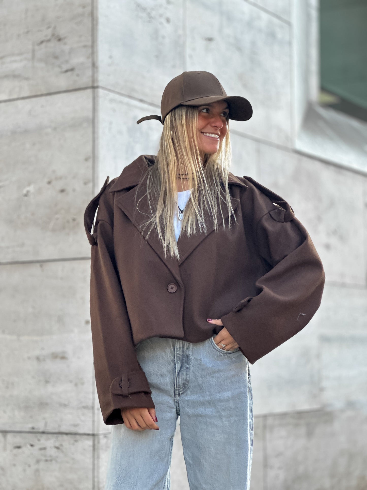Blazer Crop Brownie