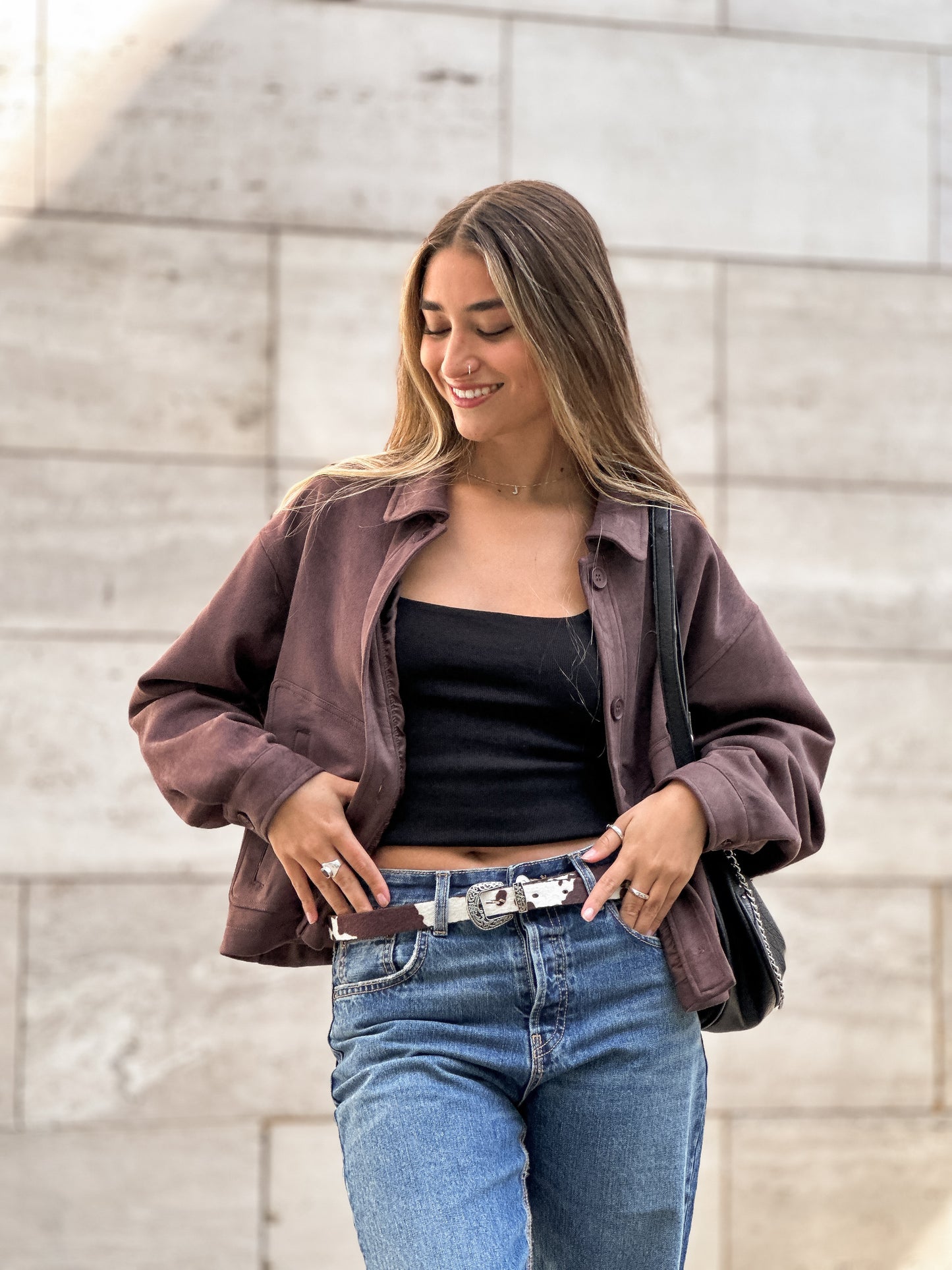 Chaqueta Gamuza Brown