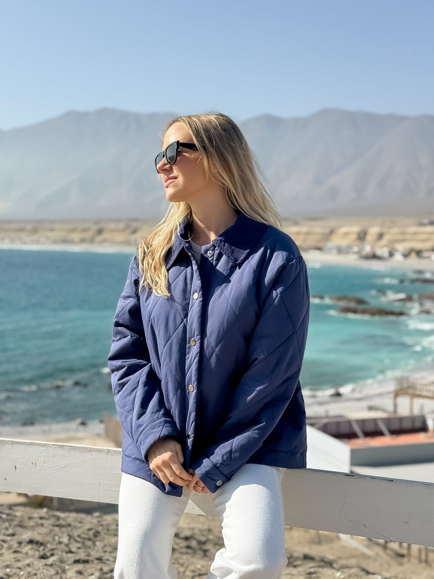 Quilted Jacket Azul