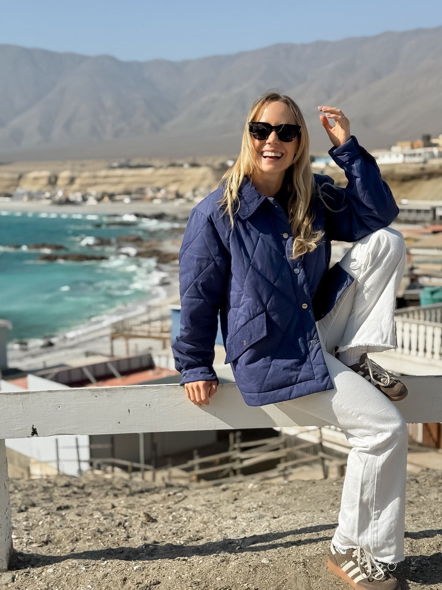 Quilted Jacket Azul