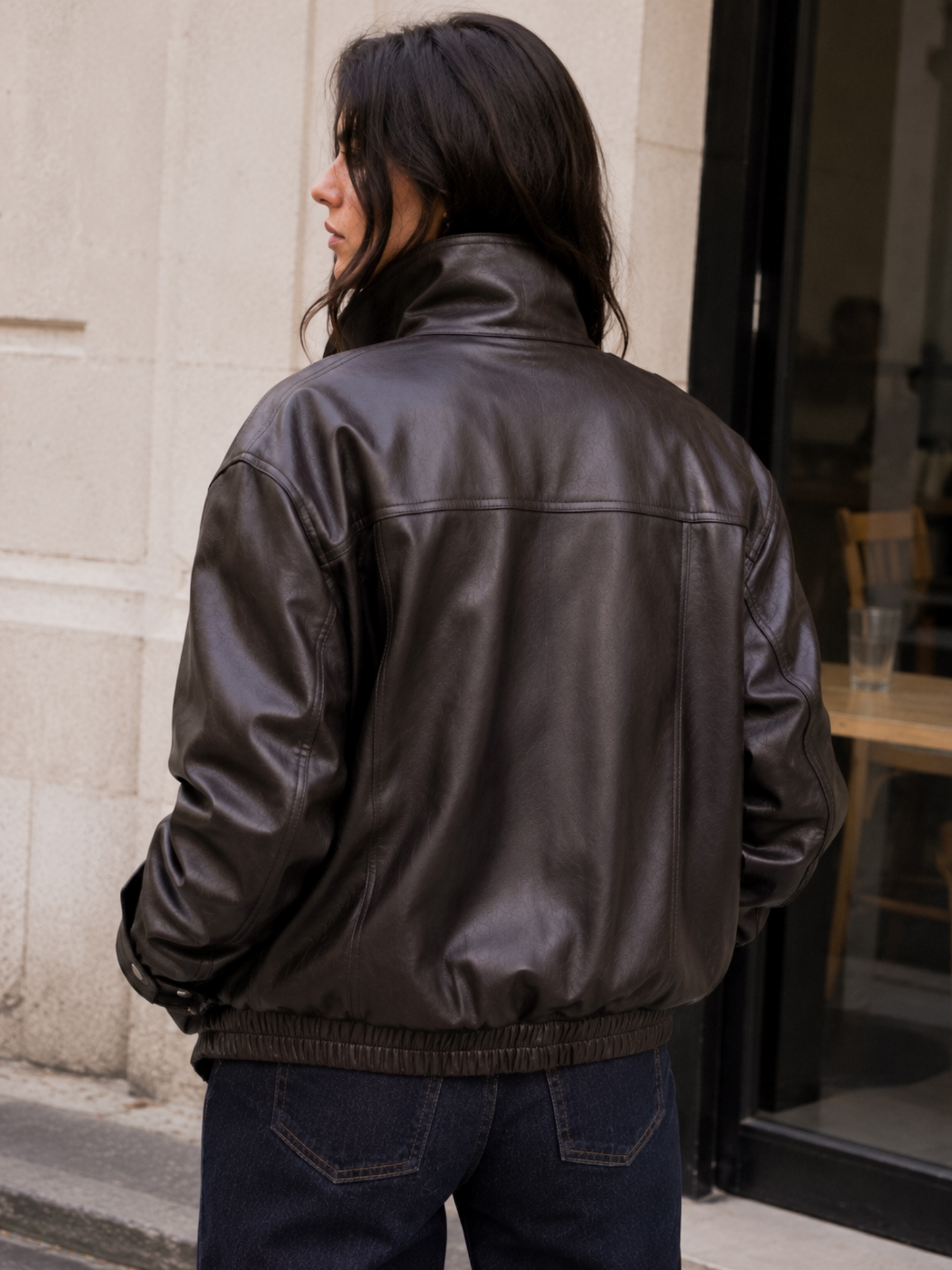 Chaqueta Ecocuero Acolchada Brownie