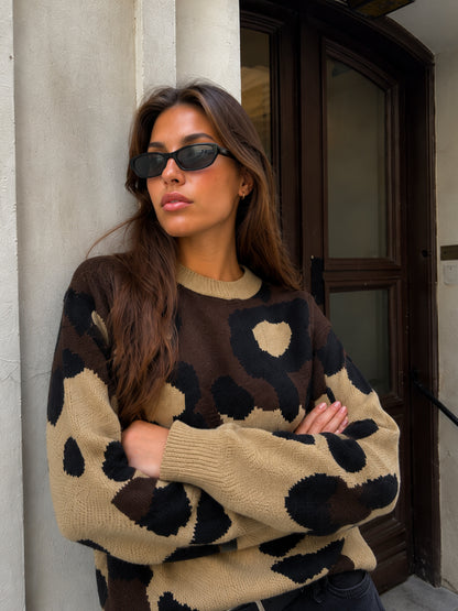 Sweater Print Beige