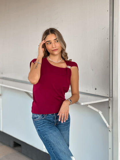 Top Knit Borgoña
