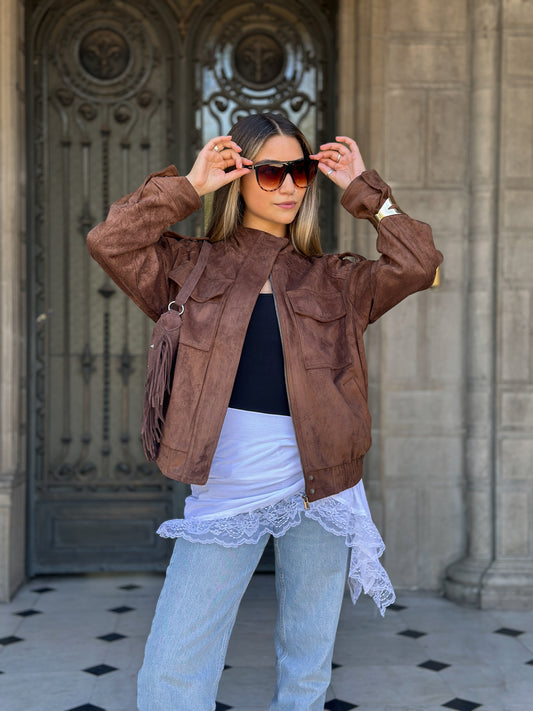 Suede Jacket Camel