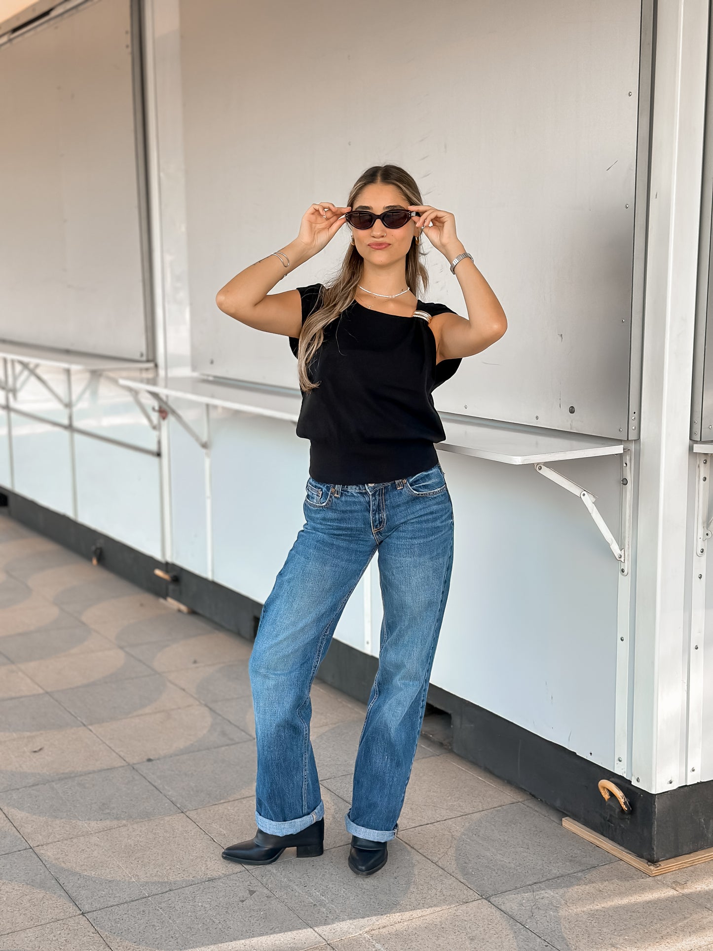 Top Knit Negro