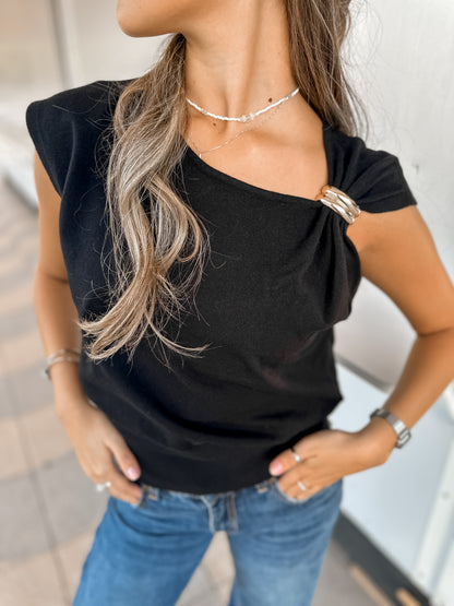 Top Knit Negro