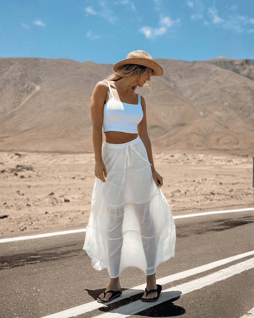 Falda Linette Blanca