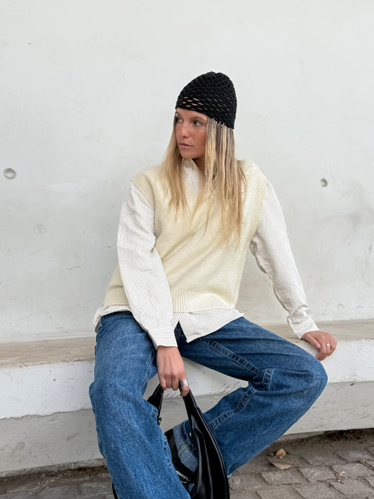 Duo Beige (Camisa +Chaleco)