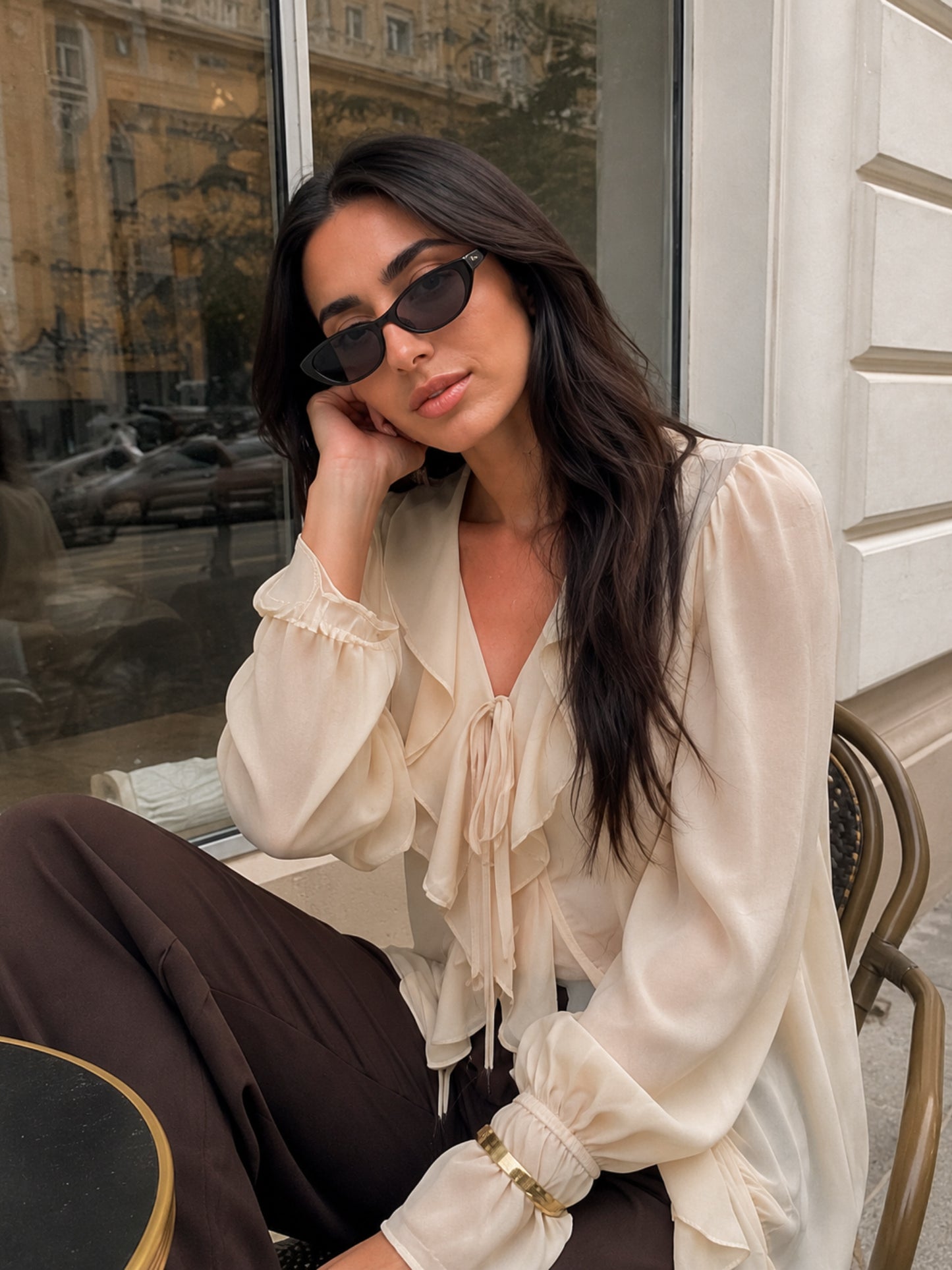 Blusa Volantes Vainilla