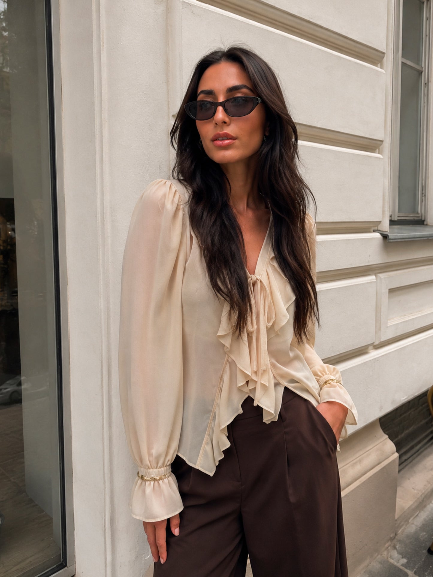 Blusa Volantes Vainilla