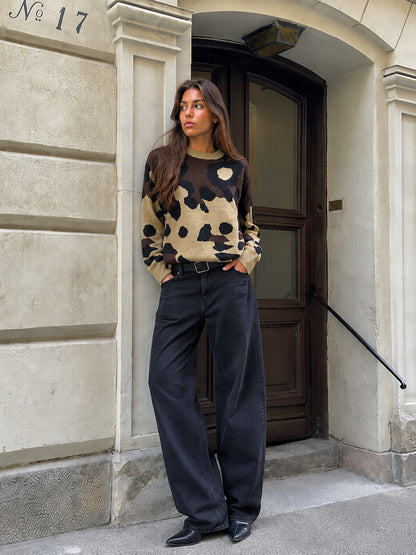 Sweater Print Beige