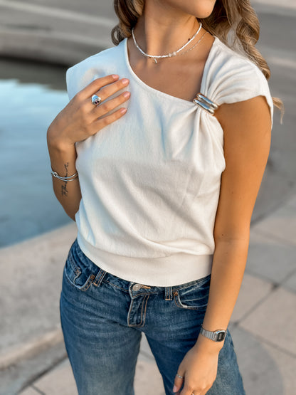 Top Knit Blanco