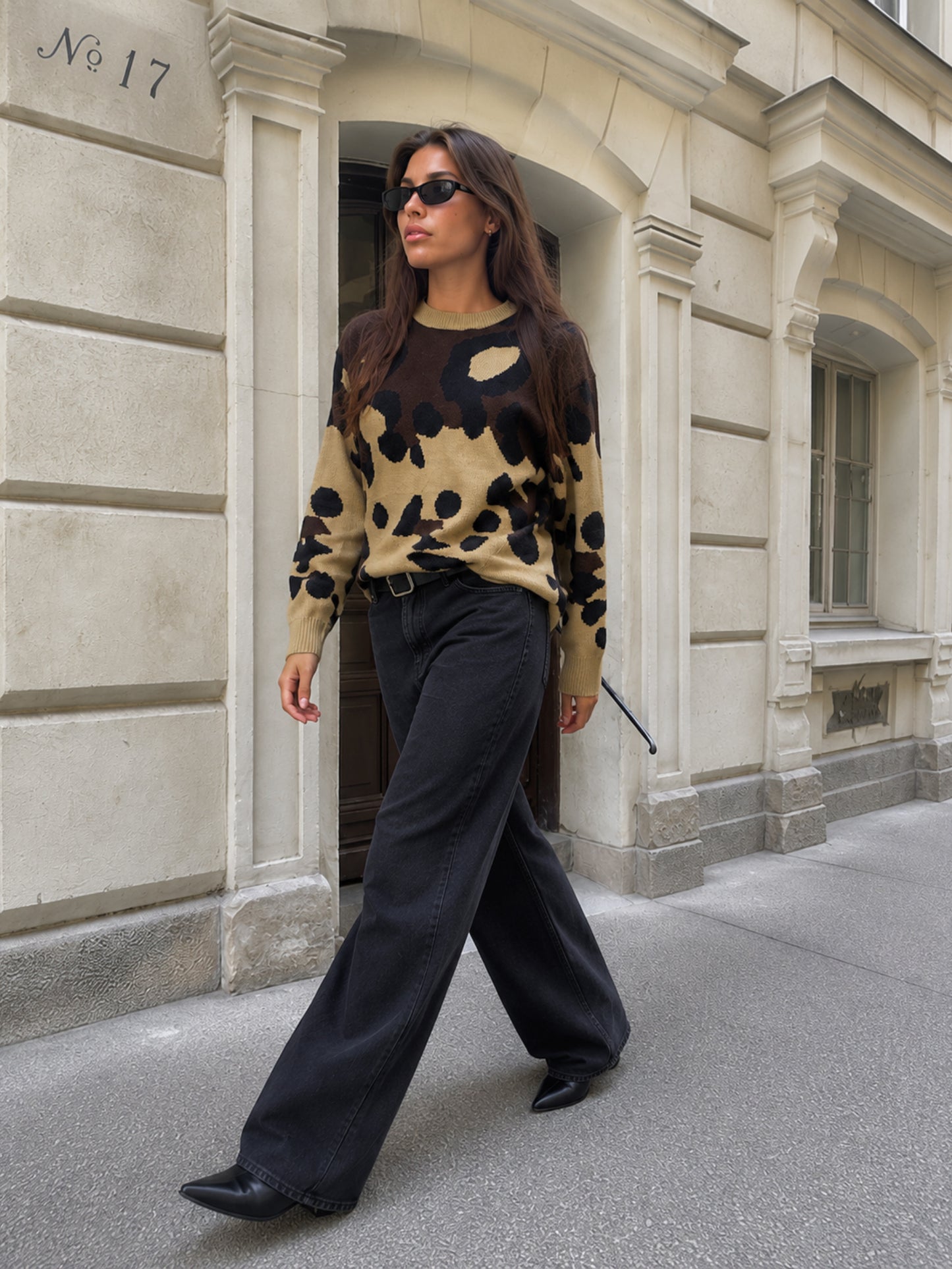 Sweater Print Beige