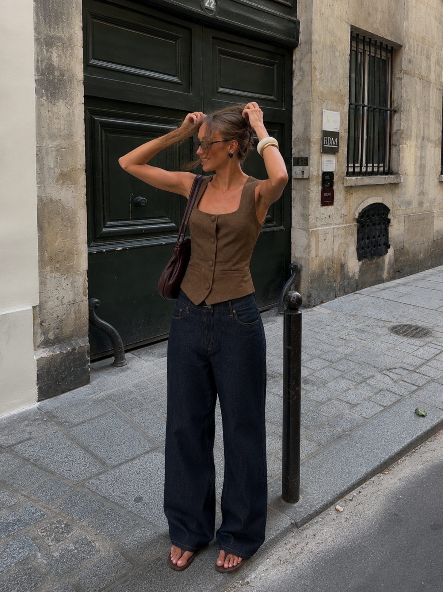 Vest Top Suede Brownie