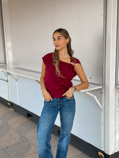 Top Knit Borgoña
