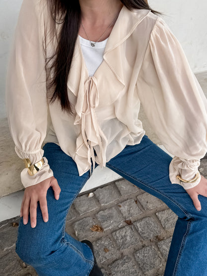 Blusa Volantes Vainilla