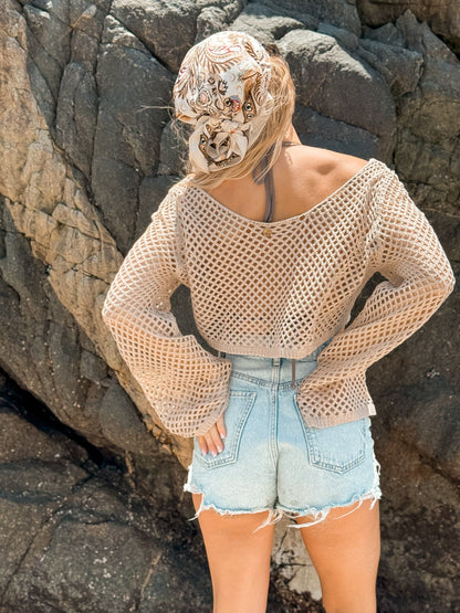 Chaleco Calado Beige