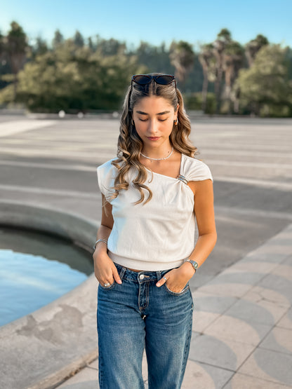 Top Knit Blanco