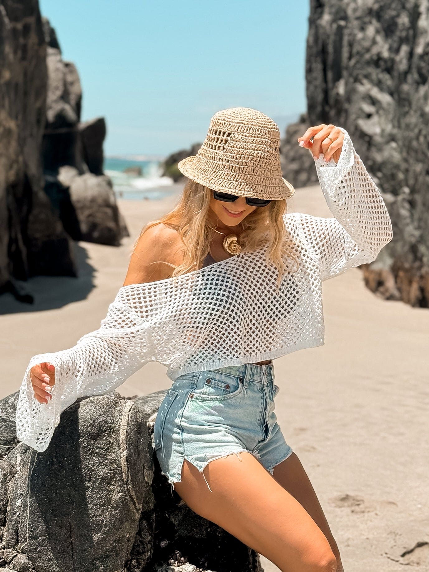 Chaleco Calado Blanco