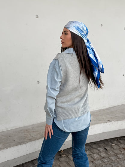 Duo Baby Blue (Camisa +Chaleco)
