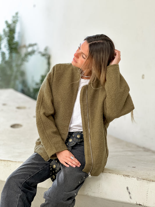 Chaqueta Bomber Pistacho