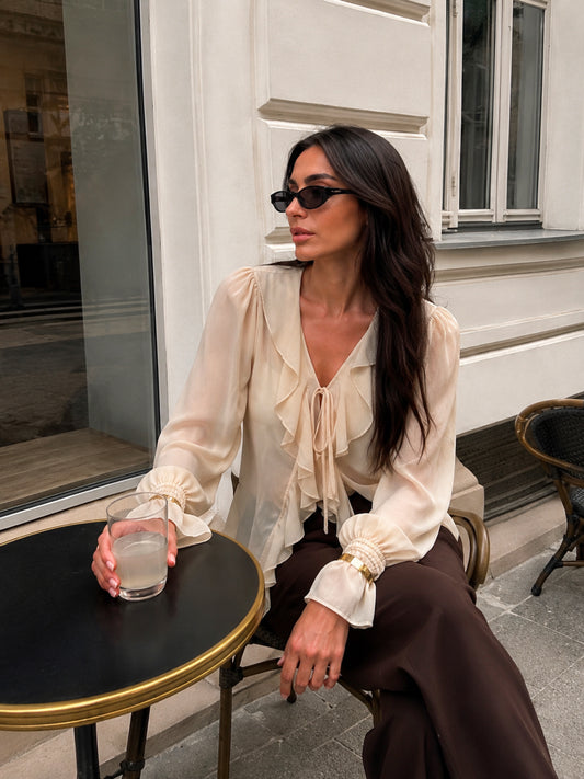 Blusa Volantes Vainilla