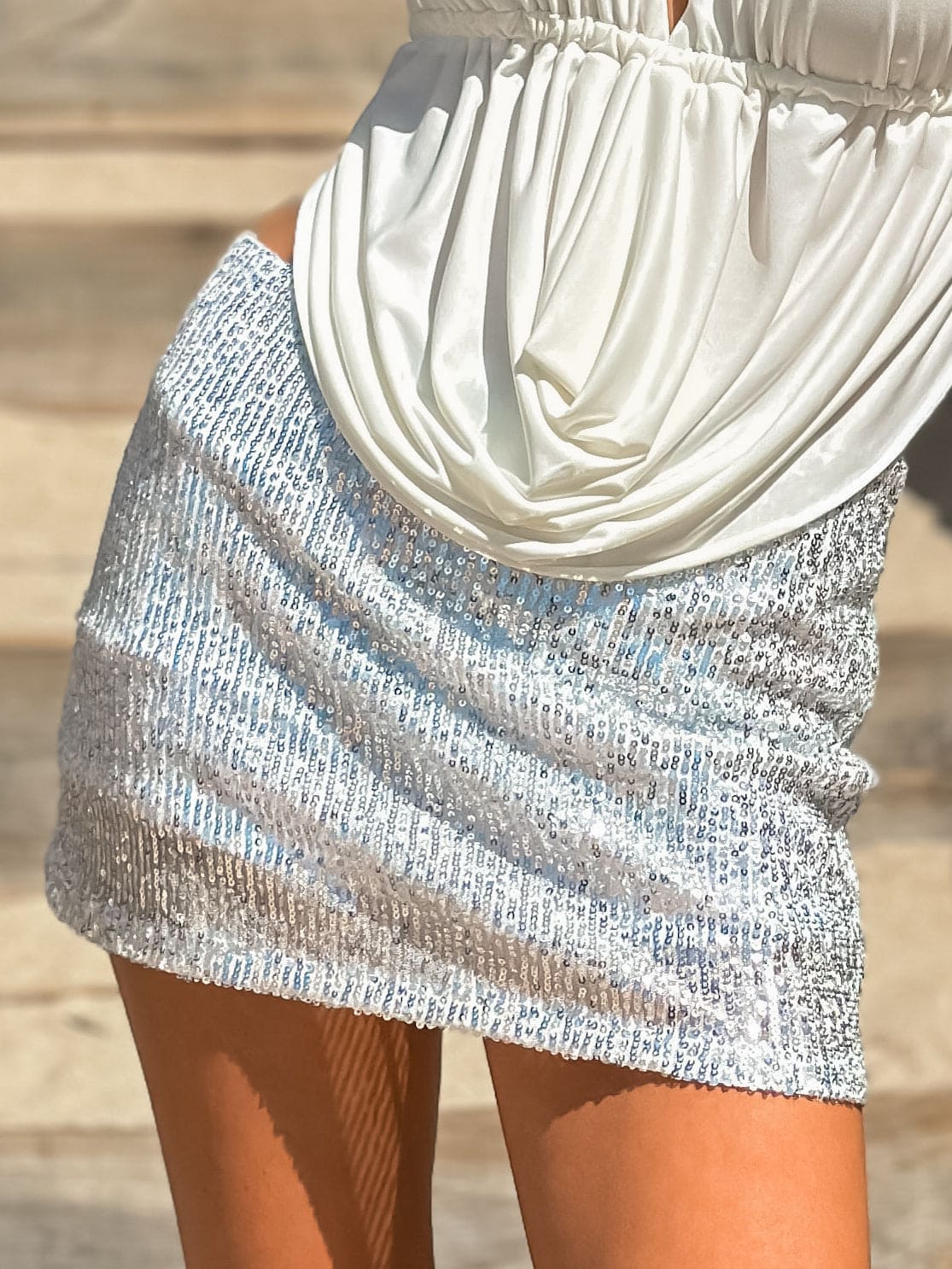 Falda Short Ibiza Silver