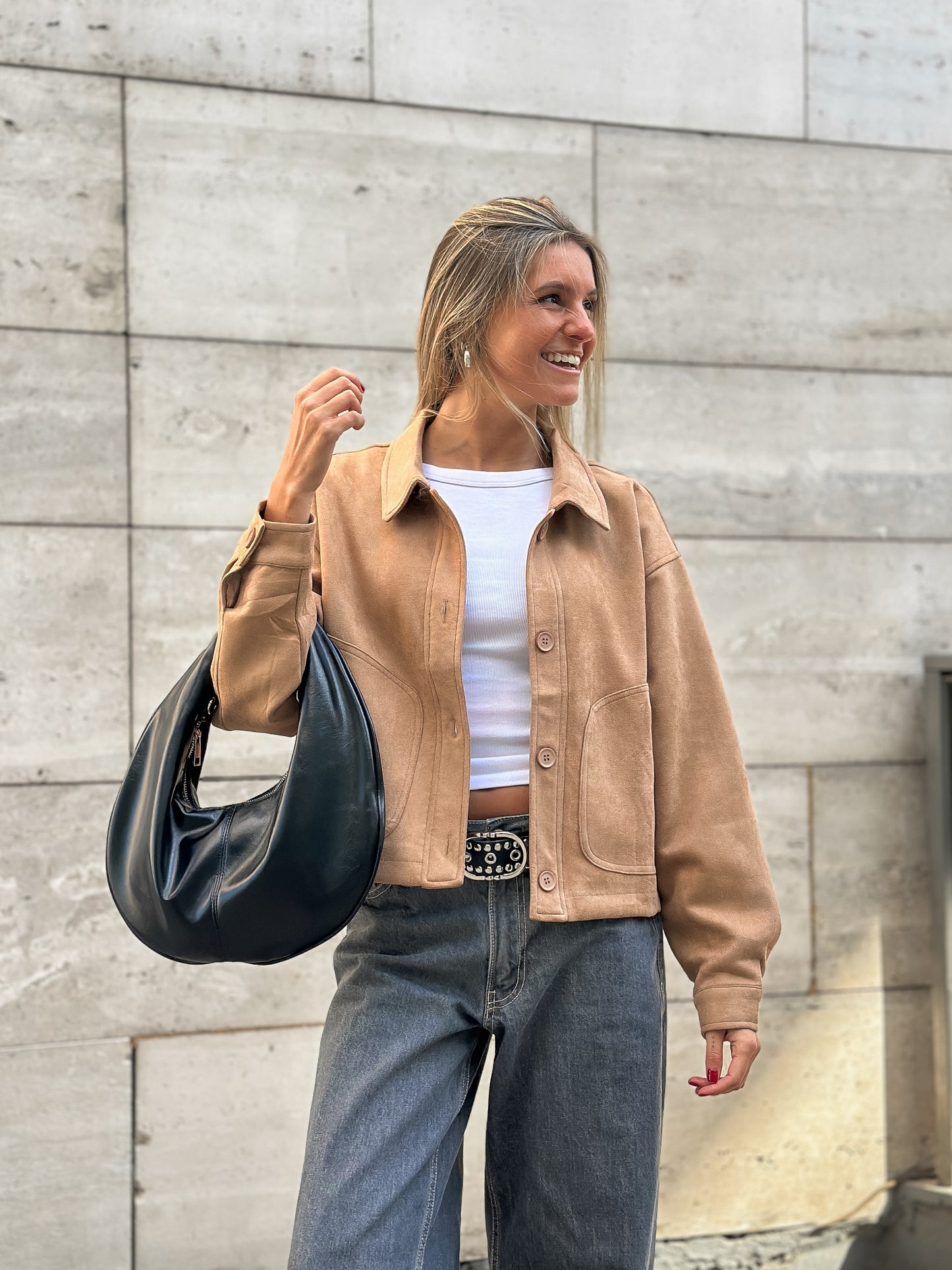 Chaqueta Gamuza Camel