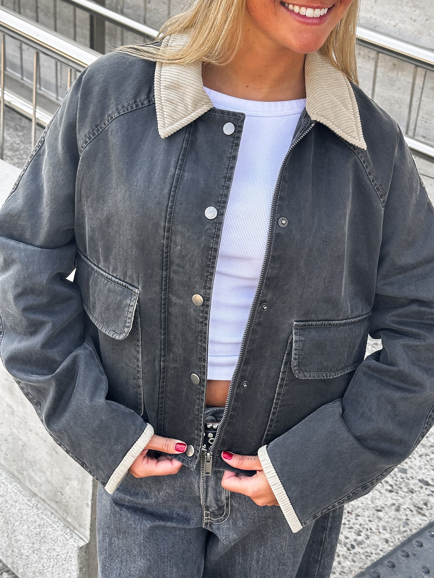 Barbour Jacket Negra