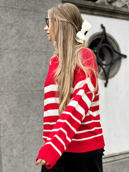 Chaleco Rayas Rojo
