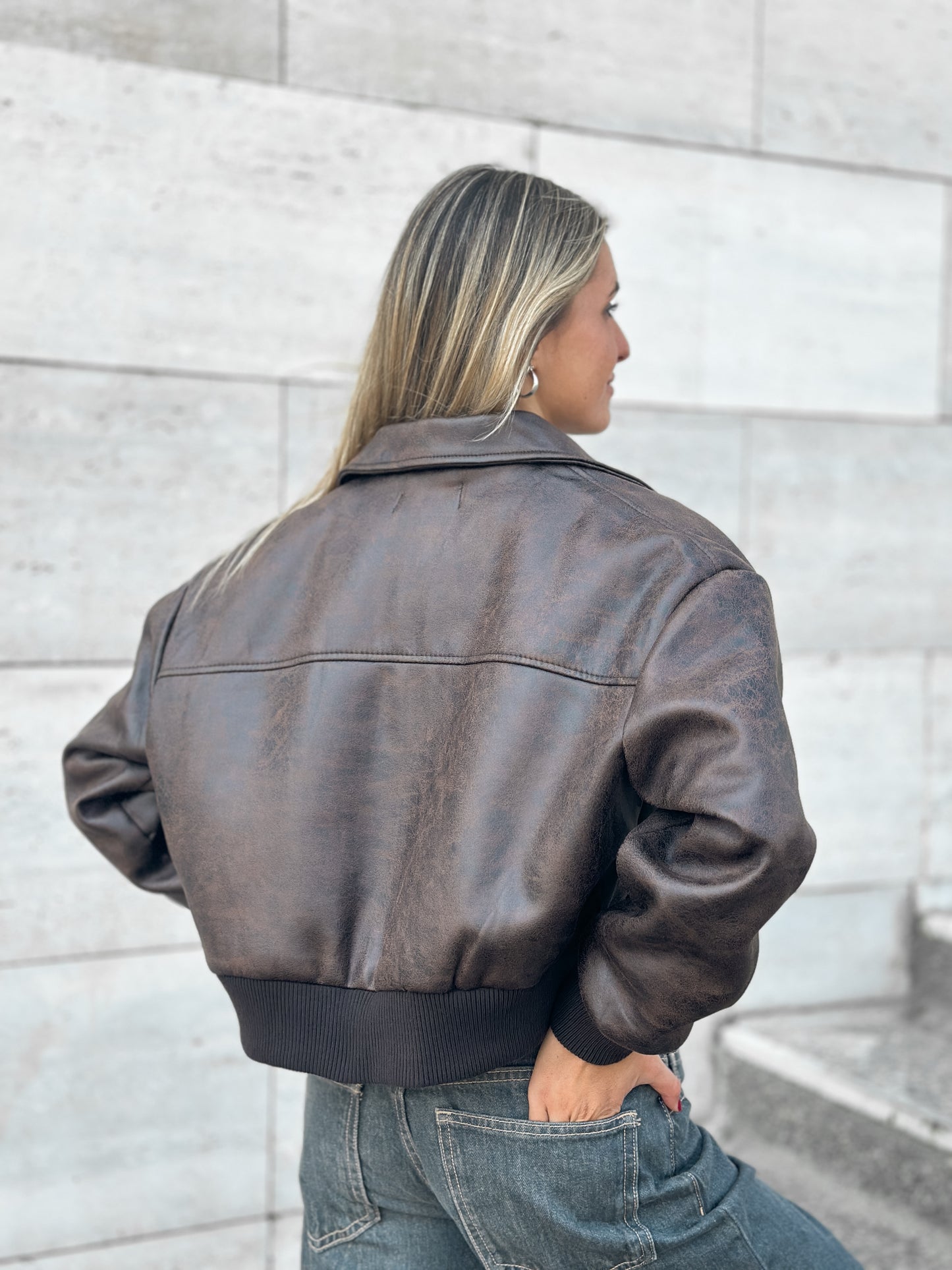 Cazadora Zipper Mocha Mousse